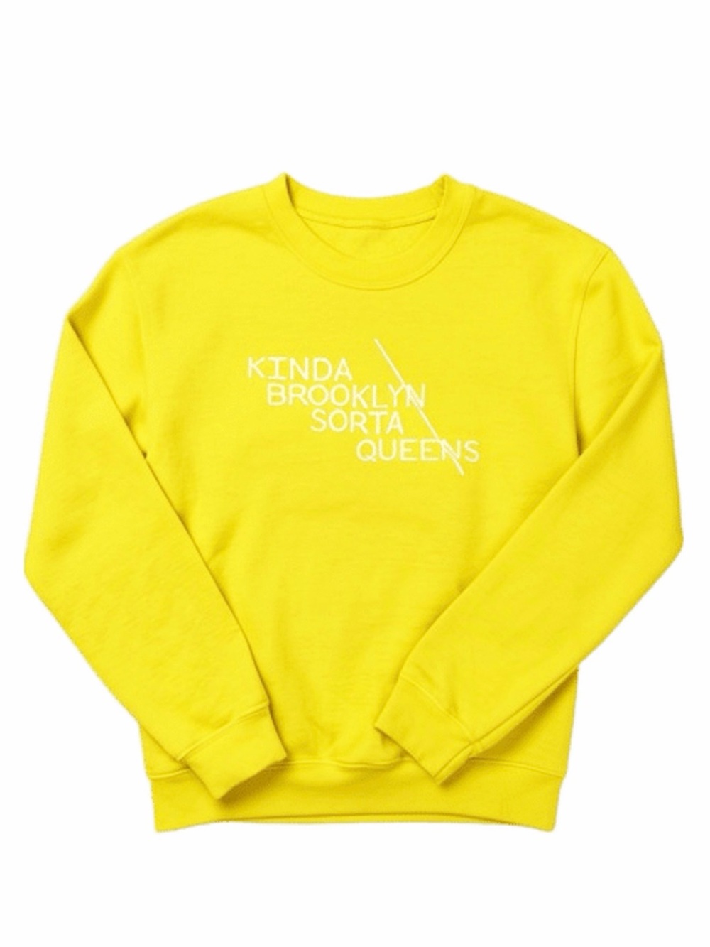 Gildan finback brewery Yellow Crewneck Sweatshirt with White Text